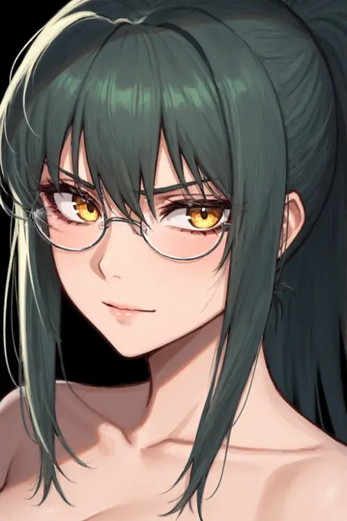 Jujutsu Kaisen — Maki Zenin — Painterly Anime Artwork — Determined Portrait with Glasses Cinematic Masterpiece 3