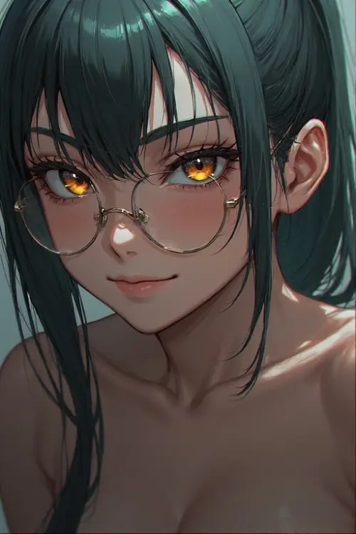 Jujutsu Kaisen — Maki Zenin — Painterly Anime Artwork — Determined Portrait with Glasses Cinematic Masterpiece 2